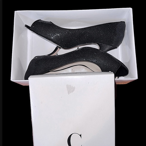 Women's Black Metallic Caparros Denver Pumps/Heels - Picture 8 of 14